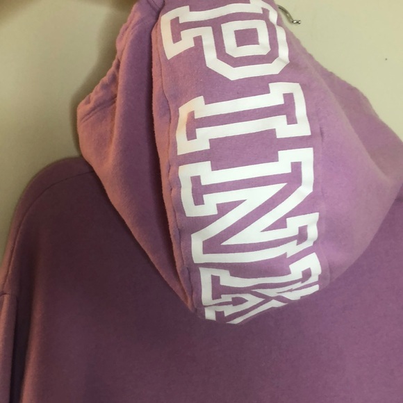 Purple crop top hoodie (pink) - Picture 4 of 4